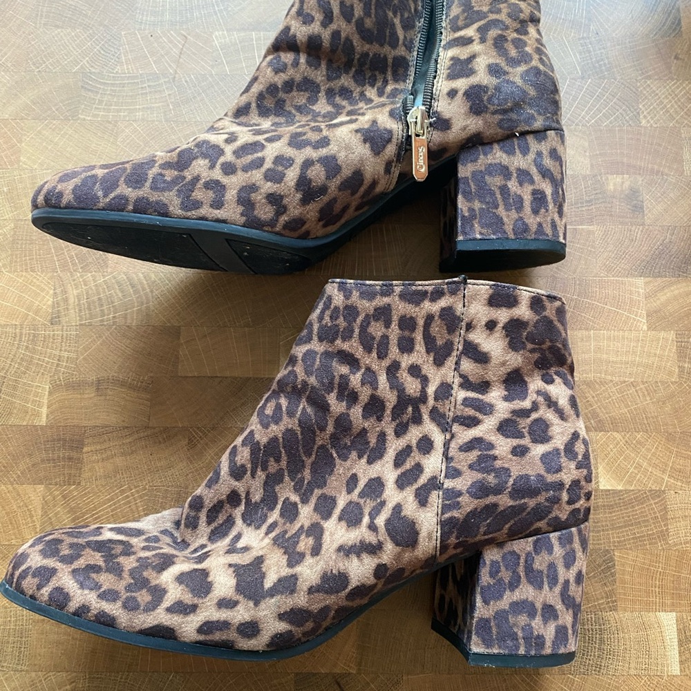 Leopard Print Ankle Boots
